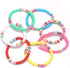 boderier Heishi Bracelets Colorful African Vinyl Disc Bead Stretch Bracelet Summer Beach Surfer Bracelets Set (7)...