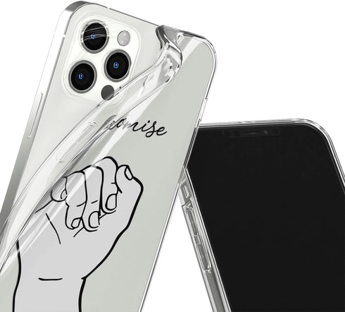 Matching Phone Case Compatible with - iPhone Xr - 6.1 inch for Couples Best Friends Slim Cover Holding Hands Pinky Promise Anniversary for Him Her...