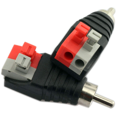 E-outstanding 5PCS Speaker Wire Cable to Audio Male RCA Connector Adapter Jack Plug...