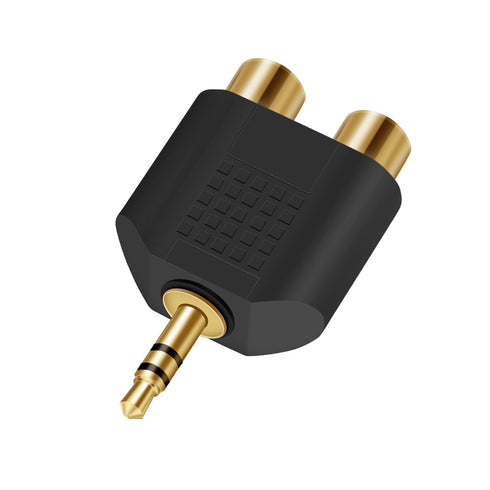 ANDTOBO 3.5 mm TRS to Dual RCA F (2-Pack), 3.5mm Stereo Male to Dual RCA Female Audio Breakout Adapter...