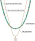 2Pcs Beaded Gemstone Layered Necklace for Women Colorful Boho Bead Choker Necklace Natural Stone Freshwater Pearl Surfer Beach Necklace 14K Gold P...