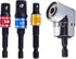 Right Angle Drill Adaptor Impact Drill Bit Extension 4-in-1 Impact Grade Socket Adapter Set Cr-V 1/4" 3/8" 1/2" Angle Drill Attachment Tools for H...