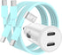 Car Charger for iPhone 15, 40W Dual USB C Car Charger Cigarette Lighter with 2 Pack 6FT USB C to USB C Cable Fast Charging Compatible for iPhone 1...