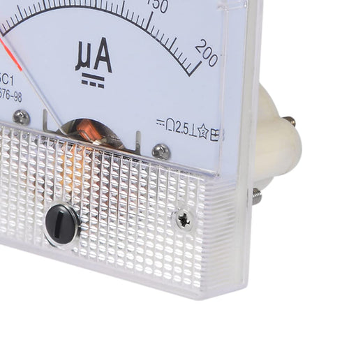 uxcell Analog Current Panel Meter DC 0-200uA 5uA Scale 85C1 Ammeter for Circuit Testing Charging Battery Ampere Tester Gauge Pack of 1...