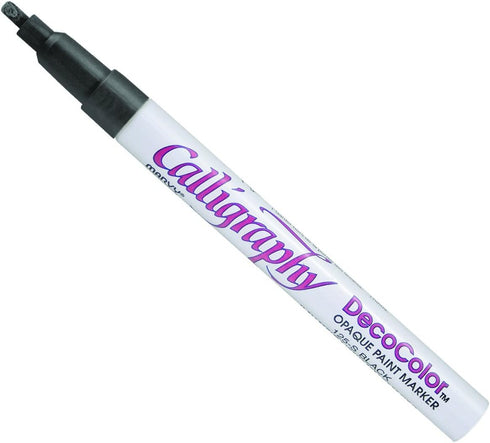 Uchida Marvy Chisel Point Pen Tip Calligraphy Paint Marker Art Supplies, Black...