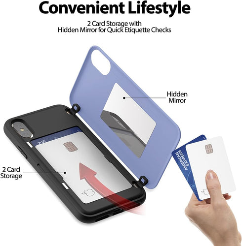 GOOSPERY Magnetic Secure Bumper Compatible with iPhone Xs/X, Card Holder Wallet Case, Easy Magnet Auto Closure Dual Layer Protection Sleek iPhone ...