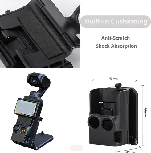 Magnetic Camera Desktop Base Stand Holder Expansion Adapter Mount Bracket Compatible with DJI Osmo Pocket 3 Accessories Adjustable Clip Clamp Moun...