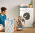 HIYAGON Canvas Storage Basket,Large Laundry Hamper with Handles-Collapsible Storage Bin for Kids Room,Nersury Hamper,Toy Storage 19.7×15.7 (Blue A...