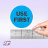 2 Inch Round Blue Labels for Inventory Food Rotation Control, 500 Stickers Per Roll (Use First)...