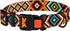 CollarDirect Purple Geometric Dog Collar, Pet Collar for Small Medium Large Dogs or Puppies with Quick Release Buckle, Yellow Orange Pattern, Adju...