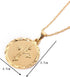 24K Gold Plated Catholic Round Medal Jesus Christ Crucifix Pendant Necklace Jewelry...