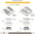 SEZO FCOB COB 3PIN 10mm LED Light Strip Connectors Kit 8P Gapless Solderless Connectors+4P Corner Connectors+4PCS 15cm Long 22AWG Extension Wire S...