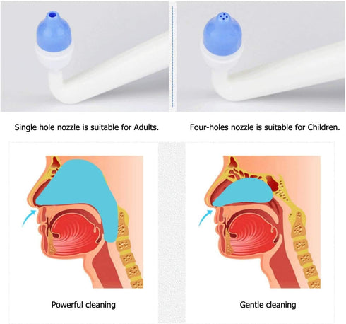 ?????????? ?????????? 2 Neti Pots with 40 Salt Packs for Nasal Irrigation, Nasal Rinse Bottle for Relieves Nasal Congestion and Irritation, All Na...
