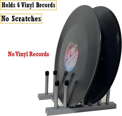 Pmsanzay Vinyl Record Storage Holder Stand cleaning device drying rack Display - With Silicone top?Keep your records scratch free?– Holds up to 6 ...