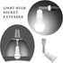 2-Pack, E26/E27 Socket Extender, 4.5-Inch, Vertical 90° Horizontal 360° Adjustable, 100V - 250V, Max 150W, Medium Screw Base Lamp Converter Socket...