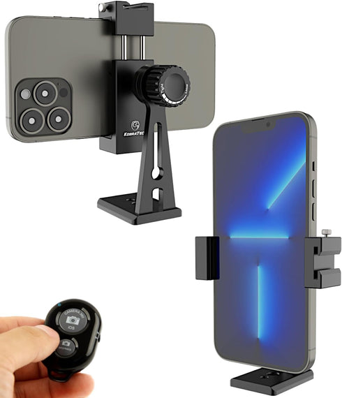 Metal Phone Tripod Mount - UniMount 360 Pro Heavy Duty iPhone Tripod Mount with Bluetooth Remote Shutter...