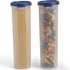 Tall Clear Spaghetti Pasta Container Storage With Lid-2 Pk.Multi-Purpose Kitchen Pantry Organization And Food Storage For Noodles Beans Straws - A...