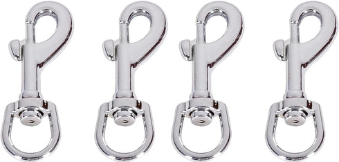 4PCS Flag Swivel Snap Clips Stainless Steel Flag Snaps Hooks Heavy Duty Metal Flagpole Accessories Eye Bolt Clips for Pet Leash, Key Chain, Leathe...
