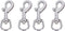 4PCS Flag Swivel Snap Clips Stainless Steel Flag Snaps Hooks Heavy Duty Metal Flagpole Accessories Eye Bolt Clips for Pet Leash, Key Chain, Leathe...