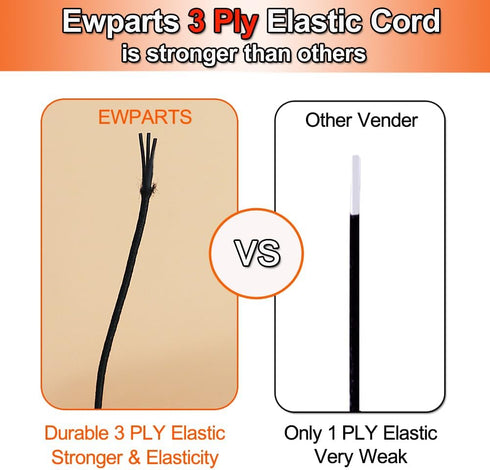 Ewparts 1mm Elastic String for Bracelets Elastic Cord for Jewelry Making Elastic String for Pony Beads Stretchy Beading String for Bracelet 3 Roll...