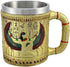 Egyptian Theme Golden Winged Isis Motherhood and Magic Goddess Beer Stein Tankard Coffee Cup Mug Great Gift For Ancient Egyptian Culture Lovers Sc...