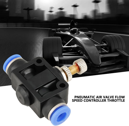 10pcs Air Flow Control Valve, 6mm Tube OD x 6mm Tube OD Pneumatic Air Flow Control Valve Connector with Push-to-Connect Fitting Straight Quick Con...