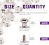 Swpeet 30Sets Sliver 8x10x10mm Chicago Screws Round Head Button Stud Slotted Screws Nail Rivet Leather Rivets Craft Belt for DIY Craft Leather Cra...