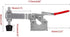 Accessbuy Toggle Clamp 225D 500Lbs Holding Capacity Heavy Duty Large Hold Down Clamp Quick-Release Horizontal Clamp?2Pack)...