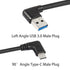 GELRHONR 90 Degree USB Type C Cable, 18W Fast Charging USB A to USB C Cable (Black-Left-0.25M)...
