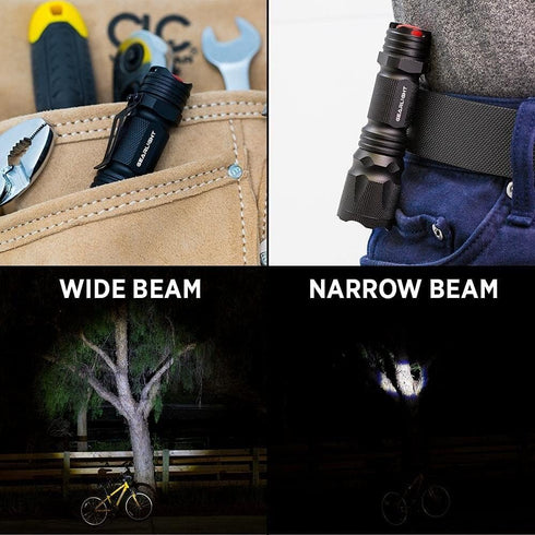 GearLight M3 Mini LED Flashlight - 2 Bright, Small Tactical Flashlights with High Lumens and Pocket Clip for Camping, Outdoor & Emergency Use ?...