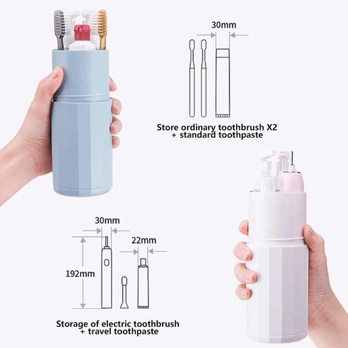 Garosa Toothbrush Cup Travel Portable Toothbrush Holder Multifunction Travel Cup Organizer Including 300ml Tooth Cup 45ml 30ml Travel Bottle for T...