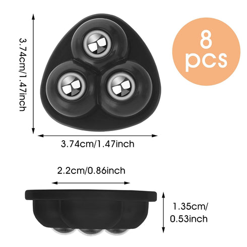 8 Pcs Mini Caster Wheels Small Appliance Wheels Adhesive Roller Wheels Furniture Swivel Wheels Stick on Wheels for Mop Bucket Storage Bins Trash C...