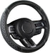 West Llama Car Steering Wheel Cover for Ford Escape,Explorer,Fusion,Focus,Bronco,Transit,Edge(Diamond Quilted - Black+Gray- Standard Size)...