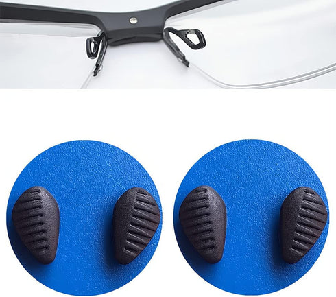 Eyeglasses Nose Pads,BEHLINE 2 Pairs Soft Silicone Nose Pads Push-in Nose Piece Replacement for Glasses Eyeglasses Sunglasses and Eyewear(Black)...