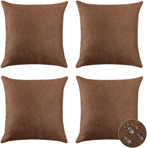OTOSTAR Pack of 4 Outdoor Waterproof Throw Pillow Covers 16x16 Inch Garden Decorative Pillow Covers Cushion Sham Pillowcase Shell Patio Cushion Ca...