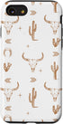 iPhone SE (2020) / 7 / 8 Western Country Boho Southern Bull Rustic Skull Chic Pattern Case...