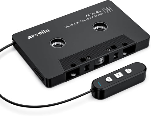 arsvita 5.1 Bluetooth Cassette Adapter, Car Audio Bluetooth Cassette Receiver, Cassette Bluetooth Adapter for Car Support Micro SD Card, Hands-Fre...