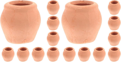 GANAZONO 16 pcs Mini Ceramic Flower Pot Small Clay Small Flower pots Mexican Decor Edible Clay Outdoor pots Ceramic Planter Pot Mini Terracotta Pl...