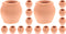 GANAZONO 16 pcs Mini Ceramic Flower Pot Small Clay Small Flower pots Mexican Decor Edible Clay Outdoor pots Ceramic Planter Pot Mini Terracotta Pl...
