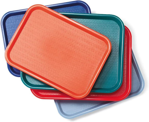 Carlisle FoodService Products Cafe Fast Food Cafeteria Tray with Patterned Surface for Cafeterias, Fast Food, And Dining Room, Plastic, 17.87 X 14...
