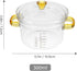 CALLARON Glass Saucepan Stovetop Milk Butter Warmer Stew Simmer Noodle Cookware with Cover and Dual Handle for Pasta Chocolate Melting Coffee Tea ...
