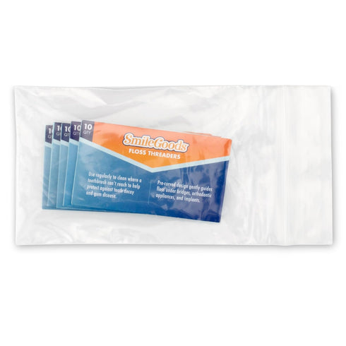 SmileGoods Dental Floss Threaders, 5 Pack of Pocket Sized Envelope of 10 Threaders, 50 Total...