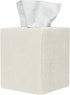 Tissue Box Cover, Cute Beige Linen Fabric Decorative Square Tissue Box Holder/Organizer for Bathroom Vanity Countertop/Office/Nightstand/Desk...