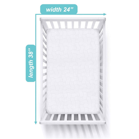 American Baby Company Waterproof Fitted Mini Crib Mattress Protector 38" x 24" - Quilted, Noiseless, Soft & Breathable Pack n Play and Mini Crib M...