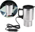 Car Heating Cup, 12V 450ml Stainless Steel Car Travel Mug with Cigarette Lighter, Electric Heated Coffee Mug for Heating Water, Coffee, Milk and T...