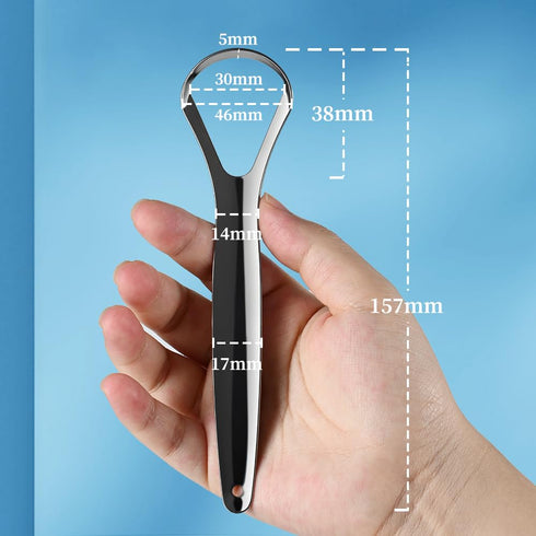 6 Pack Tongue Scraper for Adults, 100% Stainless Steel, Tongue Scrubber, Easy to Use, Tongue Cleaner for Oral Care & Hygiene, Reduce Bad Breath...