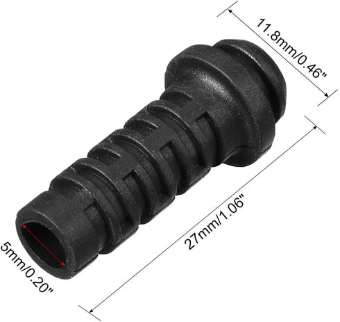 uxcell 10pcs 5mm Inner Dia PVC Strain Relief Cord Boot Protector Power Tool Hose Black...