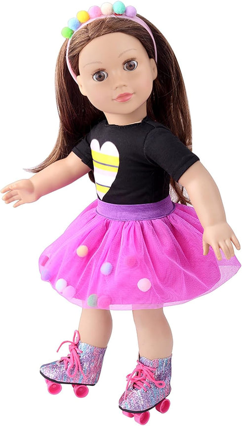 18 Inch American Doll Clothes and Accessories Doll Travel Skating Sport Playset Doll Outdoor Sport Accessories (Not Include Doll)...
