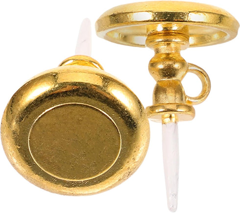 Toyvian Doll House Candlestick 2PCS Miniature Candle Holders (1:12) Tiny House Candlesticks Mini House Candle Holder Decorations Dollhouse Miniatu...