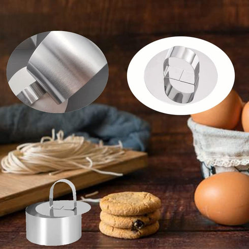 Cake Rings Mold Stainless Steel Round Ring Molds, 4 Inch Food Rings Dessert Mousse Molds Cooking Rings with Pushers for Pastry Baking (6 Rings and...